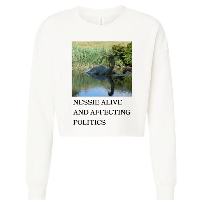 Nessie Alive And Affecting Politics Cropped Pullover Crew