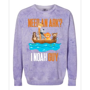 Need An Ark? I Noah Guy Pun Church Gift For Colorblast Crewneck Sweatshirt