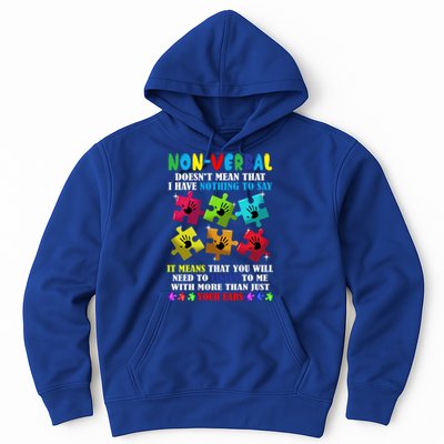 Nonverbal Autism Awareness Neurodiversity Acceptance Gift Hoodie