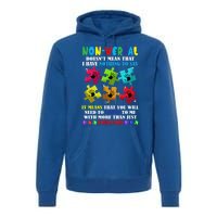 Nonverbal Autism Awareness Neurodiversity Acceptance Gift Premium Hoodie