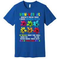 Nonverbal Autism Awareness Neurodiversity Acceptance Gift Premium T-Shirt