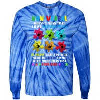 Nonverbal Autism Awareness Neurodiversity Acceptance Gift Tie-Dye Long Sleeve Shirt