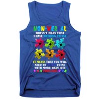 Nonverbal Autism Awareness Neurodiversity Acceptance Gift Tank Top