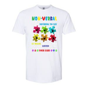 Nonverbal Autism Awareness Neurodiversity Acceptance Gift Softstyle CVC T-Shirt