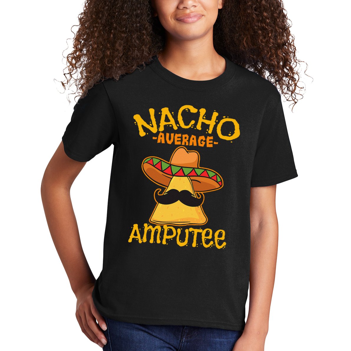 Nacho Average Amputee Mexican Amputation Cinco De Mayo Party Kids T-Shirt