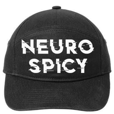 Neurospicy ADHD Autism Neurodiversity Neurodivergent 7-Panel Snapback Hat