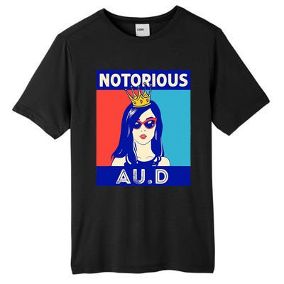 N.O.T.O.R.I.O.U.S Au.D Audiologist Funny Audiology Women Tall Fusion ChromaSoft Performance T-Shirt