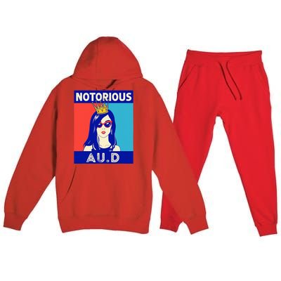 N.O.T.O.R.I.O.U.S Au.D Audiologist Funny Audiology Women Premium Hooded Sweatsuit Set