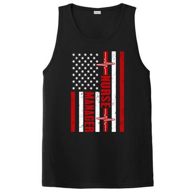 Nurse Ager American Flag Usa Heartbeat Stethoscope Nurse Cute Gift PosiCharge Competitor Tank