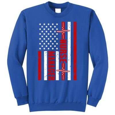 Nurse Ager American Flag Usa Heartbeat Stethoscope Nurse Cute Gift Sweatshirt