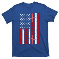 Nurse Ager American Flag Usa Heartbeat Stethoscope Nurse Cute Gift T-Shirt