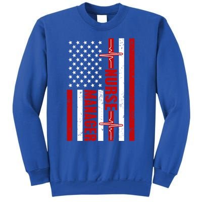 Nurse Ager American Flag Usa Heartbeat Stethoscope Nurse Cute Gift Tall Sweatshirt