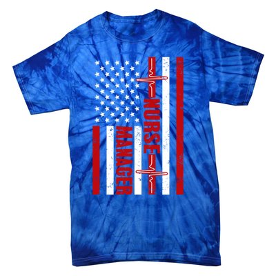 Nurse Ager American Flag Usa Heartbeat Stethoscope Nurse Cute Gift Tie-Dye T-Shirt