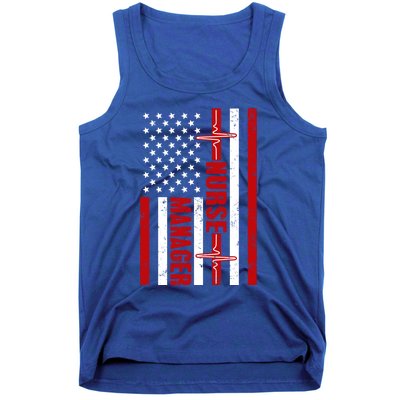 Nurse Ager American Flag Usa Heartbeat Stethoscope Nurse Cute Gift Tank Top