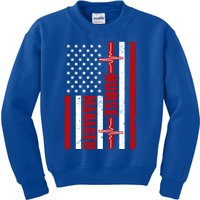 Nurse Ager American Flag Usa Heartbeat Stethoscope Nurse Cute Gift Kids Sweatshirt