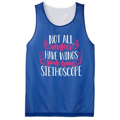 Not All Angels Have Wings Some Have Stethoscope Funny Nurse Funny Gift Mesh Reversible Basketball Jersey Tank