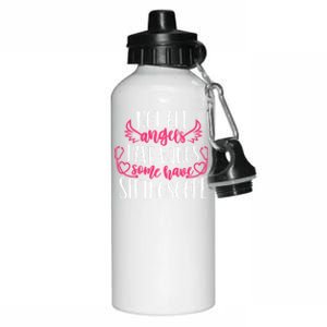 Not All Angels Have Wings Some Have Stethoscope Funny Nurse Funny Gift Aluminum Water Bottle