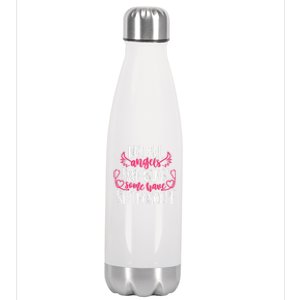 Not All Angels Have Wings Some Have Stethoscope Funny Nurse Funny Gift Stainless Steel Insulated Water Bottle