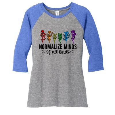 Neurodiversity Autism Awareness Neurodivergent Gift Women's Tri-Blend 3/4-Sleeve Raglan Shirt