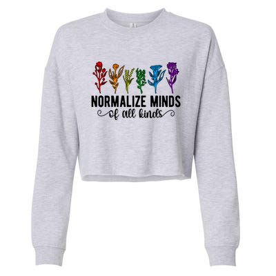 Neurodiversity Autism Awareness Neurodivergent Gift Cropped Pullover Crew