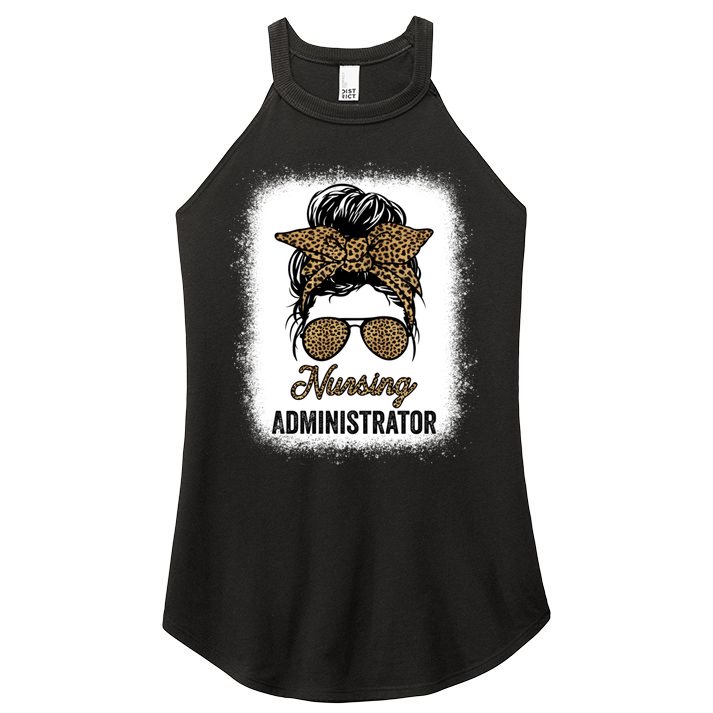 Nursing Administrator Appreciation Day Leopard For Nurses Gift Women's Perfect Tri Rocker Tank
