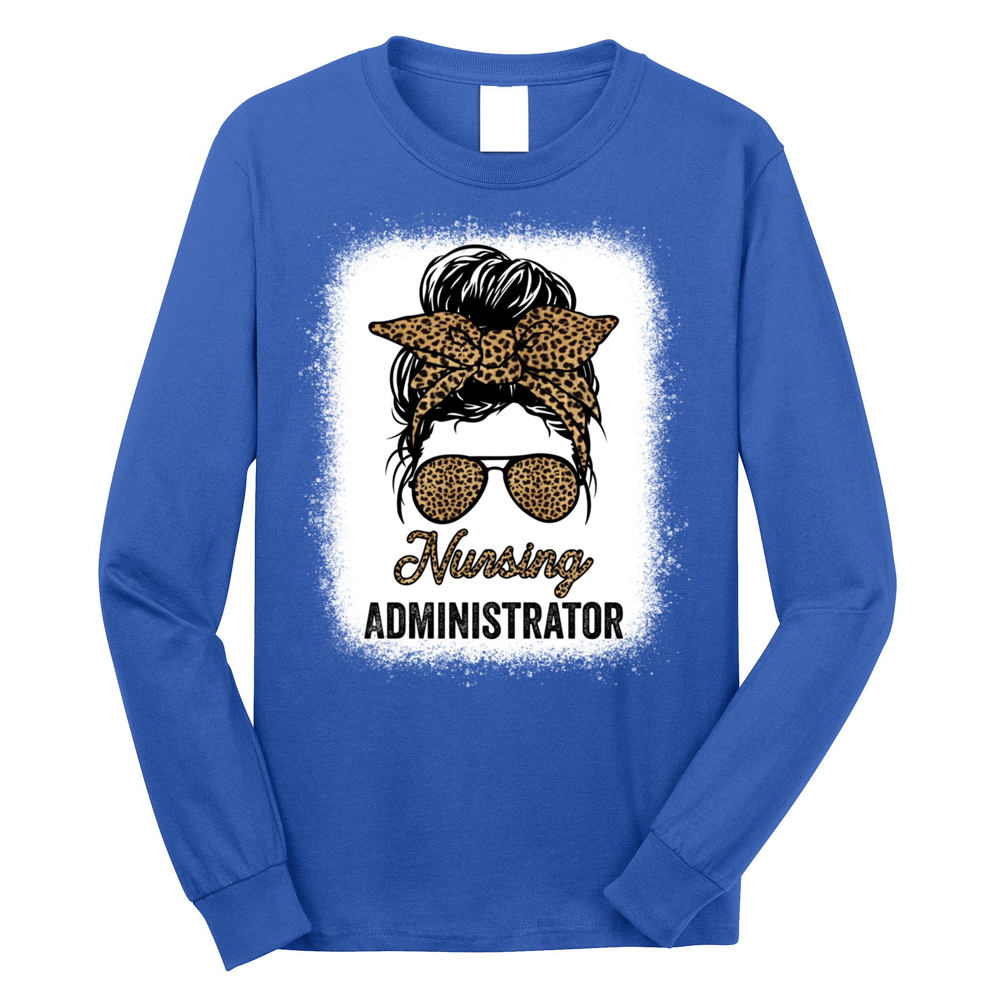 Nursing Administrator Appreciation Day Leopard For Nurses Gift Long Sleeve Shirt