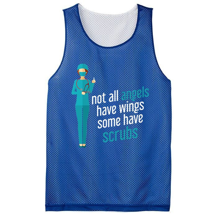 Not All Angels Have Wings Some Have Scrub Nurse Great Gift Mesh Reversible Basketball Jersey Tank