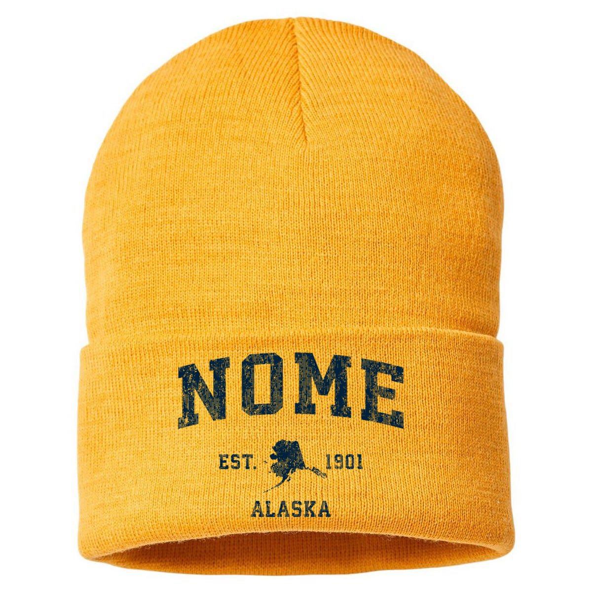 Nome Alaska Ak Vintage Sports Sustainable Knit Beanie