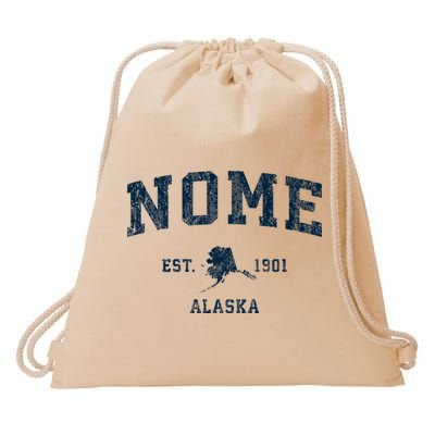 Nome Alaska Ak Vintage Sports Drawstring Bag