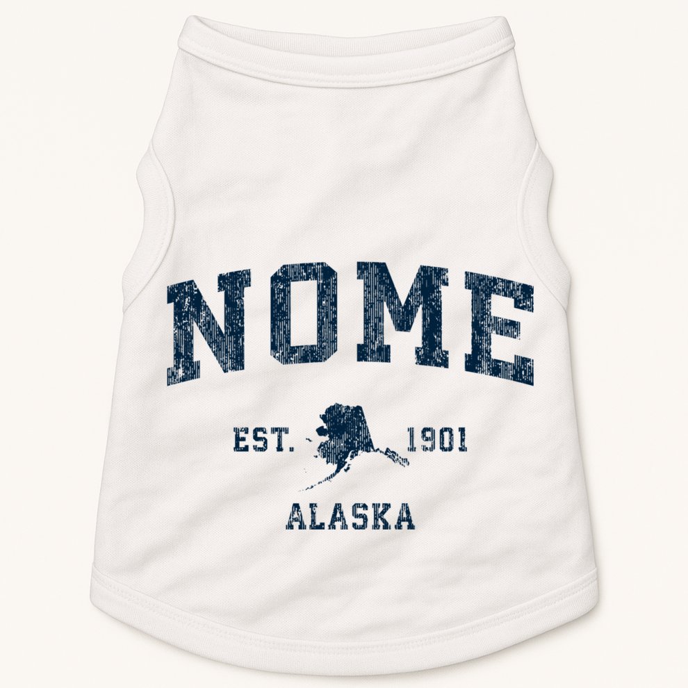 Nome Alaska Ak Vintage Sports Doggie Tank