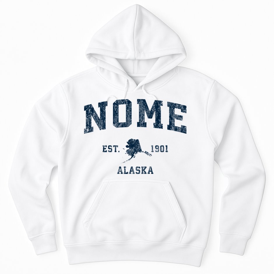 Nome Alaska Ak Vintage Sports Hoodie