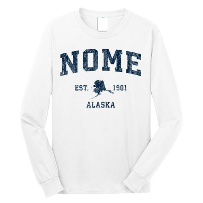 Nome Alaska Ak Vintage Sports Long Sleeve Shirt