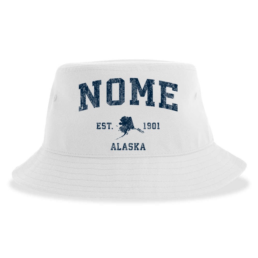 Nome Alaska Ak Vintage Sports Sustainable Bucket Hat