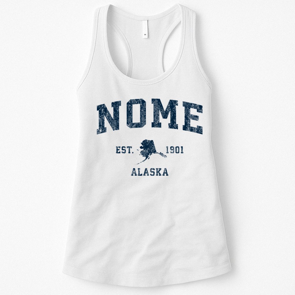 Nome Alaska Ak Vintage Sports Womens Tank Top