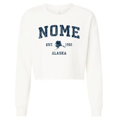 Nome Alaska Ak Vintage Sports Cropped Pullover Crew
