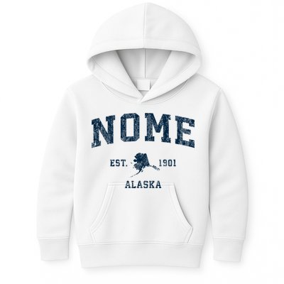 Nome Alaska Ak Vintage Sports Kids Hoodie