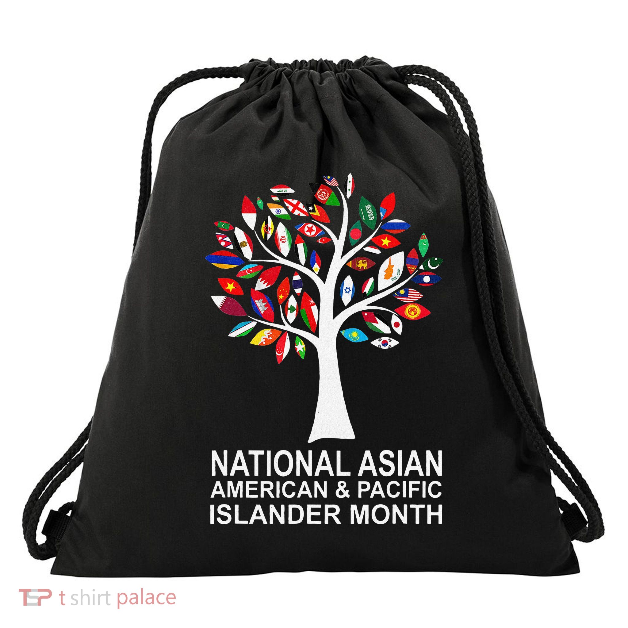National Asian American Pacific Islander Heritage Month Tree Drawstring Bag