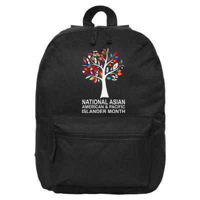 National Asian American Pacific Islander Heritage Month Tree 16 in Basic Backpack