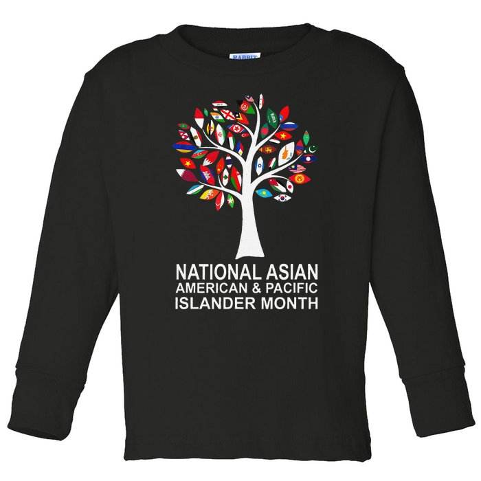 National Asian American Pacific Islander Heritage Month Tree Toddler Long Sleeve Shirt