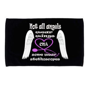 Not All Angels Wear Wings Some Wear Stethoscopes Cna Nursing Gift Microfiber Hand Towel