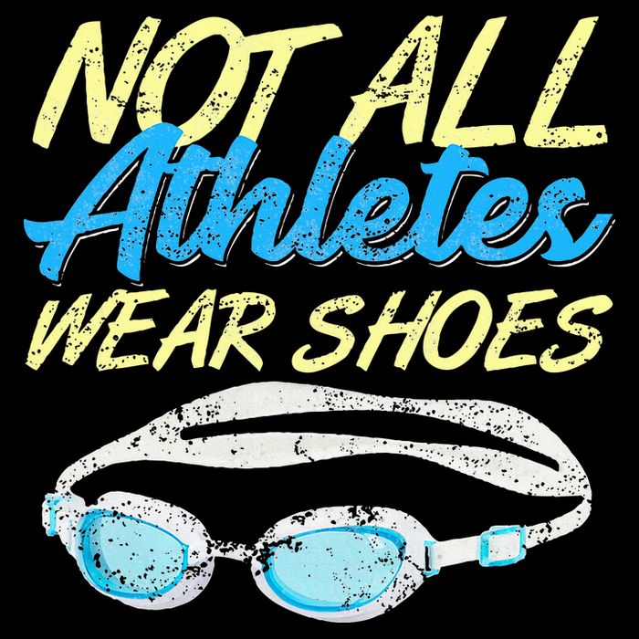 Not All Athletes Wear Shoes Fun Swimmers Team Swim Gift Doggie Tank