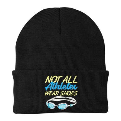 Not All Athletes Wear Shoes Fun Swimmers Team Swim Gift Beanie