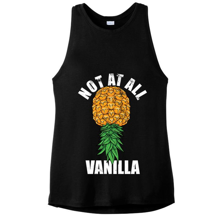 Not At All Vanilla Swinger Upside Down Pineapple Gift Ladies PosiCharge Tri-Blend Wicking Tank