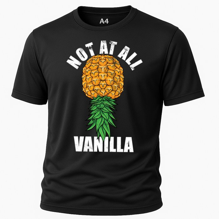 Not At All Vanilla Swinger Upside Down Pineapple Gift Cooling Performance Crew T-Shirt