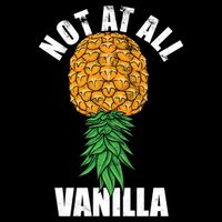 Not At All Vanilla Swinger Upside Down Pineapple Gift Flat Bill Trucker Hat