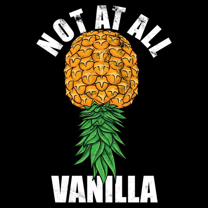 Not At All Vanilla Swinger Upside Down Pineapple Gift Flat Bill Trucker Hat