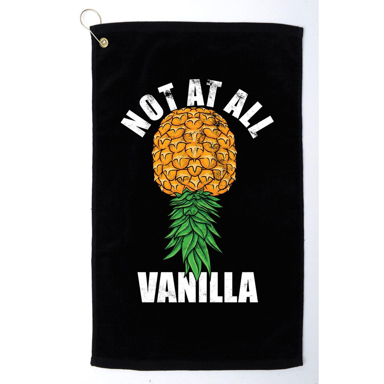Not At All Vanilla Swinger Upside Down Pineapple Gift Golf Towel
