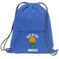 Not At All Vanilla Swinger Upside Down Pineapple Gift Sweatshirt Cinch Pack Bag