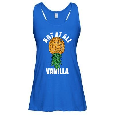 Not At All Vanilla Swinger Upside Down Pineapple Gift Ladies Essential Flowy Tank