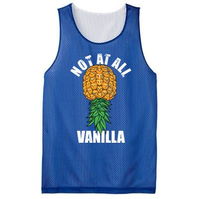 Not At All Vanilla Swinger Upside Down Pineapple Gift Mesh Reversible Basketball Jersey Tank